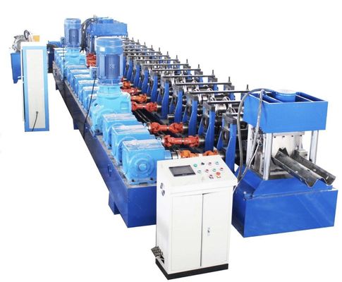 kopen 7.5KW Highway Guardrail Roll Forming Machine Q235 Metal Roll Former online manufacture
